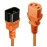 CABLE POWER IEC EXTENSION 2M/ORANGE 30475 LINDY
