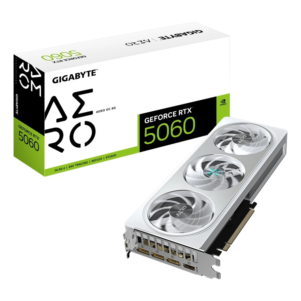 Graphics Card|GIGABYTE|NVIDIA|GeForce RTX 5060|2595 MHz|8 GB|GDDR7|128 bit|PCI Express 5.0|Active|GV-N5060AEROOC-8GD