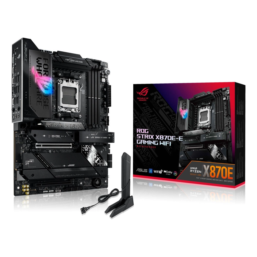 Mainboard|ASUS|AMD X870E|SAM5|ATX|Memory DDR5|Memory slots 4|1xPCI-Express 4.0 16x|1xPCI-Express 5.0 16x|5xM.2|1xHDMI|9xUSB 3.2|2xUSB-C|2xUSB4|1xOptical S/PDIF|STRIXX870E-EGAMINGWIFI