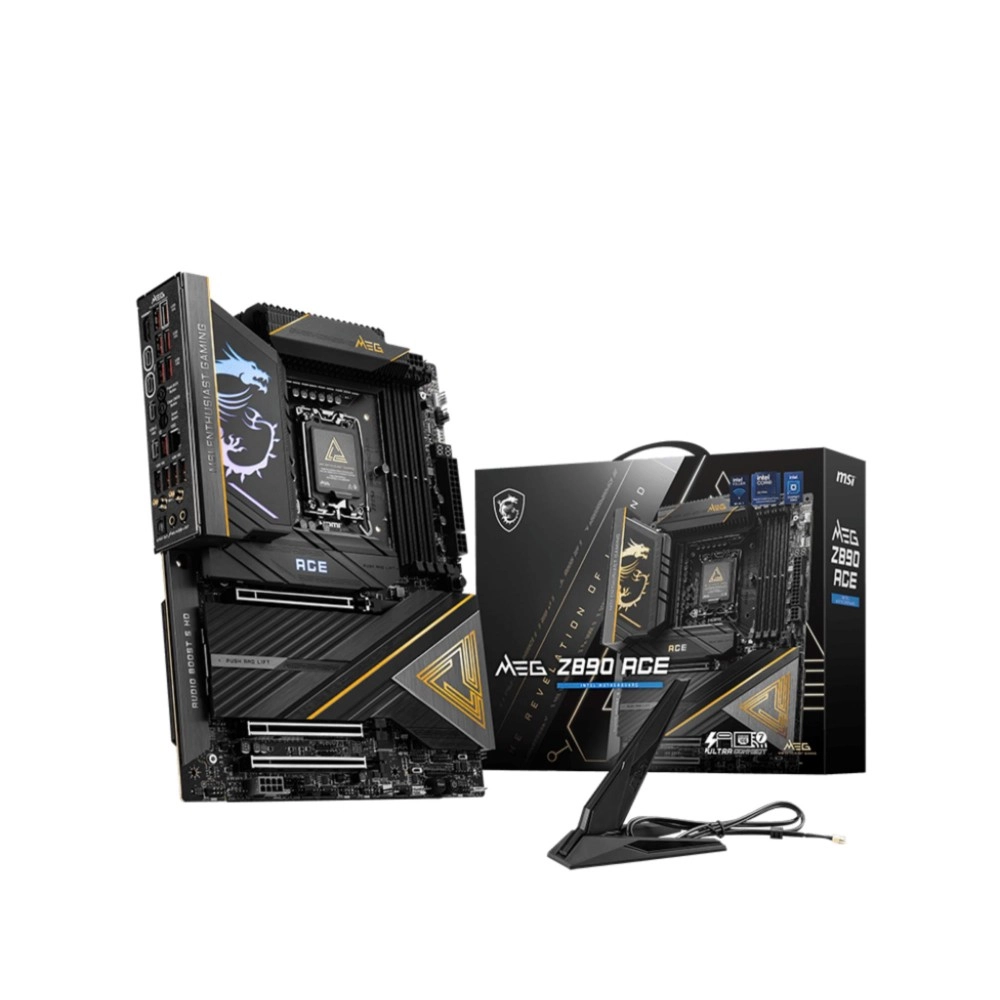Mainboard|MSI|Intel Z890|LGA1851|ATX|Memory DDR5|Memory slots 4|3xPCI-Express 16x|5xM.2|1xHDMI|1xAudio-In|1xAudio-Out|11xUSB 3.1|2xUSB-C|2xUSB-C w/Thunderbolt|1xOptical S/PDIF|1xRJ45|MEGZ890ACE