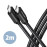 CABLE USB-C TO USB-C 2M 60W/BLACK BUCM3-CM20AB AXAGON