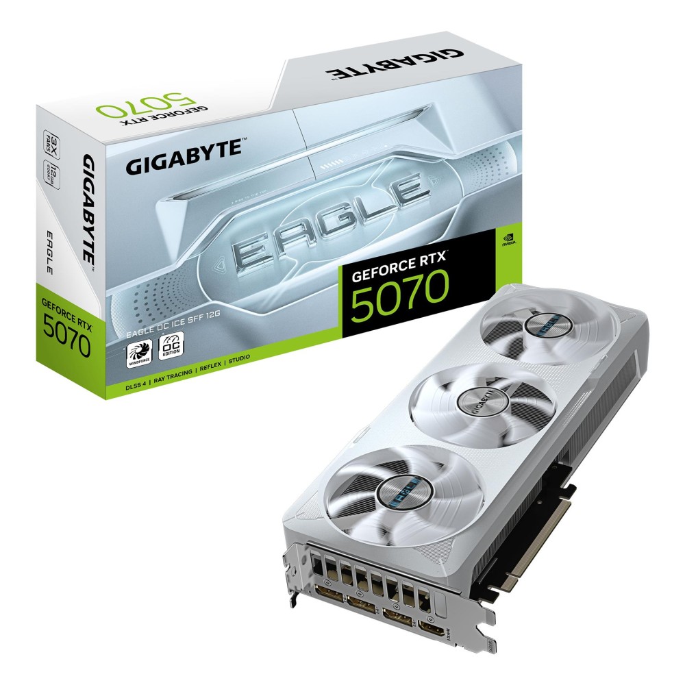 Graphics Card|GIGABYTE|NVIDIA GeForce RTX 5070|12 GB|GDDR7|192 bit|PCIE 5.0 16x|GPU 2587 MHz|Triple slot Fansink|1xHDMI|3xDisplayPort|GV-N5070EAGLEOCICE-12GD
