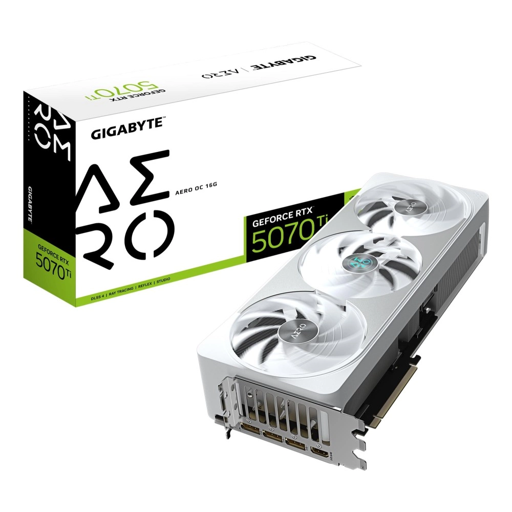 Graphics Card|GIGABYTE|NVIDIA GeForce RTX 5070 Ti|16 GB|GDDR7|256 bit|PCIE 5.0 16x|GPU 2588 MHz|Dual Slot Fansink|1xHDMI|3xDisplayPort|GV-N507TAEROOC-16GD1.0