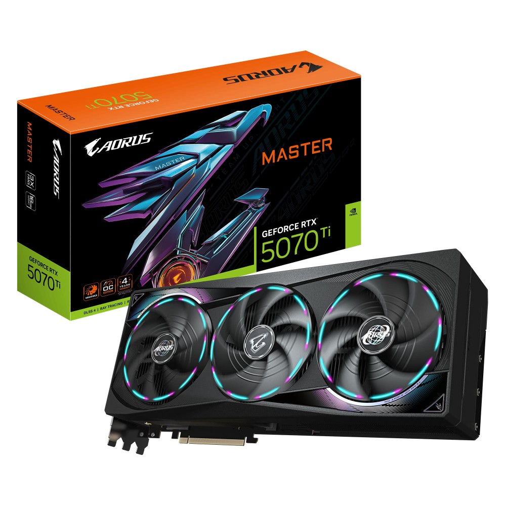 Graphics Card|GIGABYTE|NVIDIA GeForce RTX 5070 Ti|16 GB|GDDR7|256 bit|PCIE 5.0 16x|GPU 2670 MHz|Dual Slot Fansink|1xHDMI|3xDisplayPort|GV-N507TAORUSM-16GD