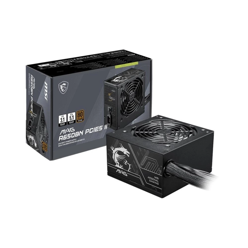 Power Supply|MSI|ATX|PC|100 - 240 V|650 W|MAGA650BNPCIE5II