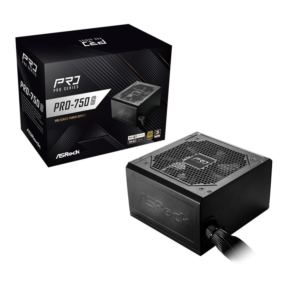 Power Supply|ASROCK|ATX|PC|100 - 240 V|750 W|PRO-750G