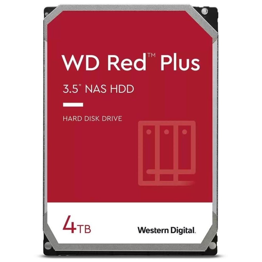 HDD|WESTERN DIGITAL|Red Plus|4TB|SATA 3.0|128 MB|5400 rpm|3,5