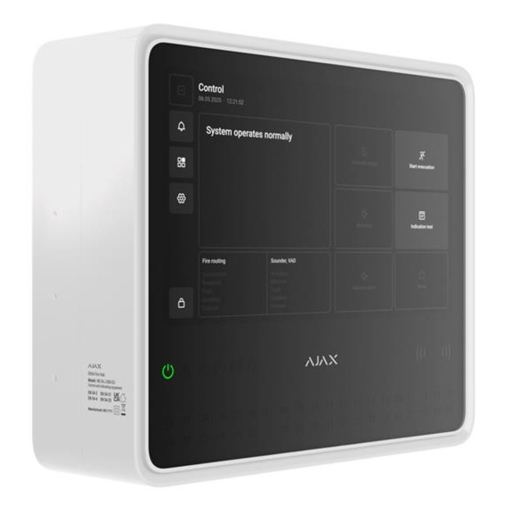 FIRE ALARM PANEL FIRE HUB/EN54 WHITE 125732 AJAX