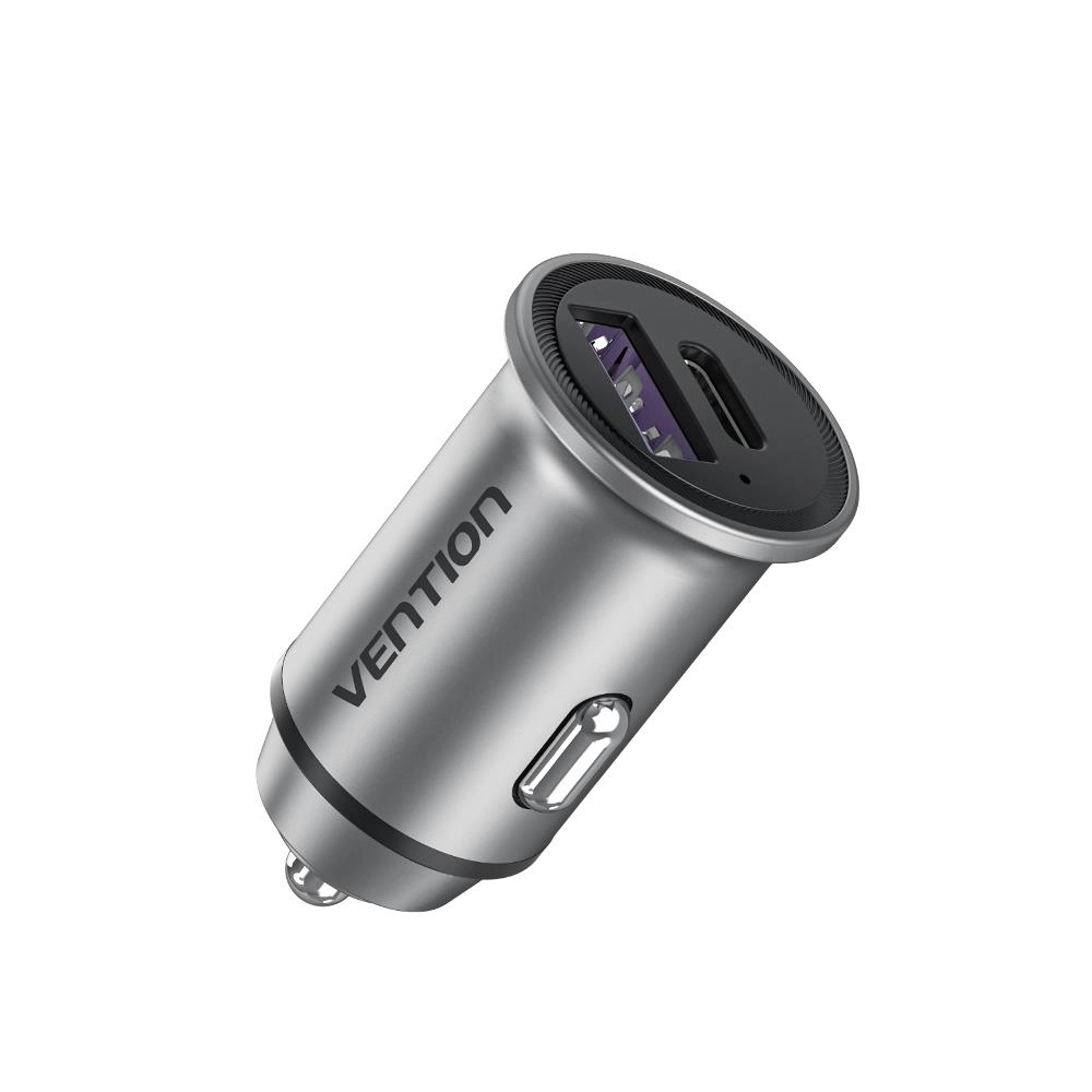 MOBILE CHARGER CAR USB/2P GRAY FFBH0 VENTION