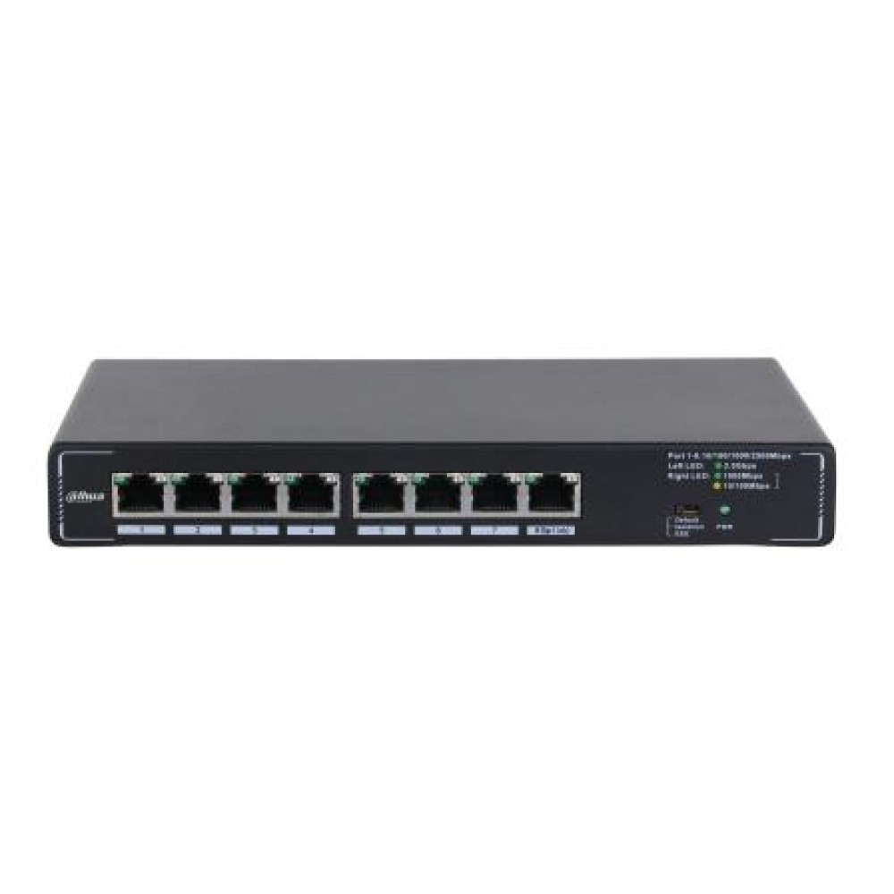 Switch|DAHUA|DH-SMG1008|Switch type Unmanaged|8x2.5G Ethernet (copper) ports quantity|SMG1008