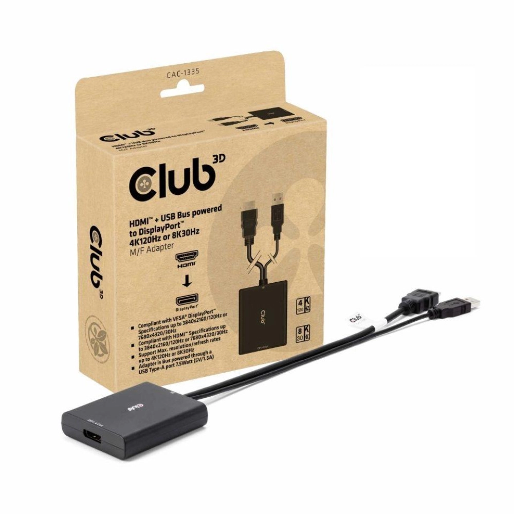 I/O ADAPTER DP TO USB/HDMI/M/F CAC-1335 CLUB3D