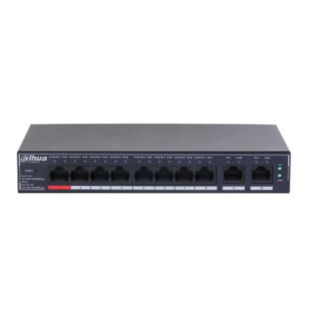 Switch|DAHUA|DH-SG4010P|Switch layer L2|10xRJ-45 ports|RJ-45 Ports Type Gigabit Ethernet (10/100/1000)|8xPower over Ethernet (PoE) ports quantity|Total Power over Ethernet (PoE) budget 110 W|SG4010P