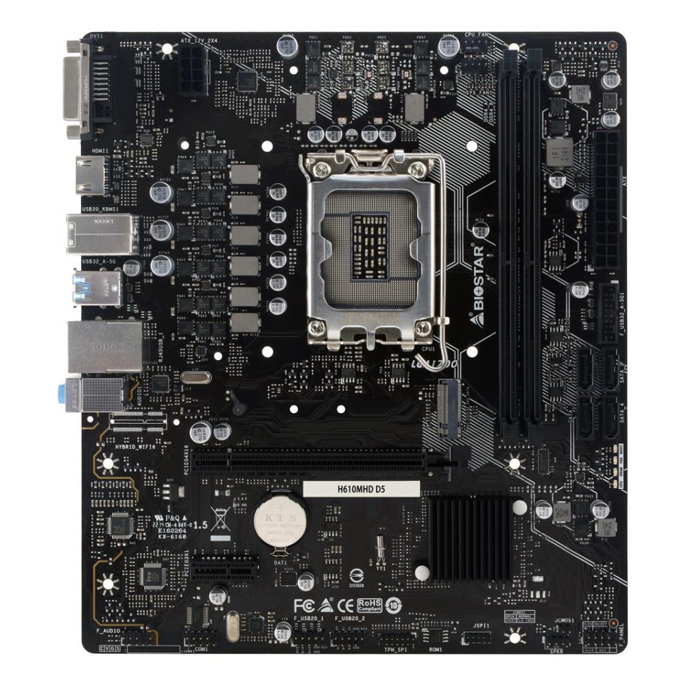 Mainboard|BIOSTAR|H610MHD D5|Intel H610|LGA 1700|micro ATX|RAM DDR5-SDRAM|2xSlots|H610MHDD5
