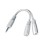 CABLE AUDIO SPLITTER 3.5MM/10CM WHT CCA-415-0.1M GEMBIRD