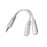 CABLE AUDIO SPLITTER 3.5MM/10CM WHT CCA-415-0.1M GEMBIRD