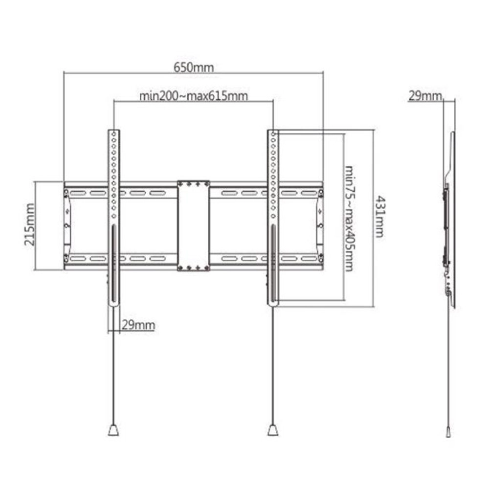 TV SET ACC WALL MOUNT 37-80