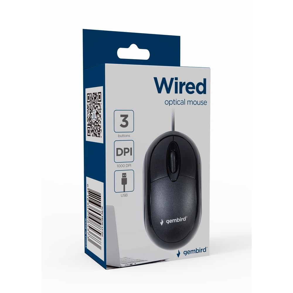MOUSE USB OPTICAL/BLACK MUS-U-01 GEMBIRD