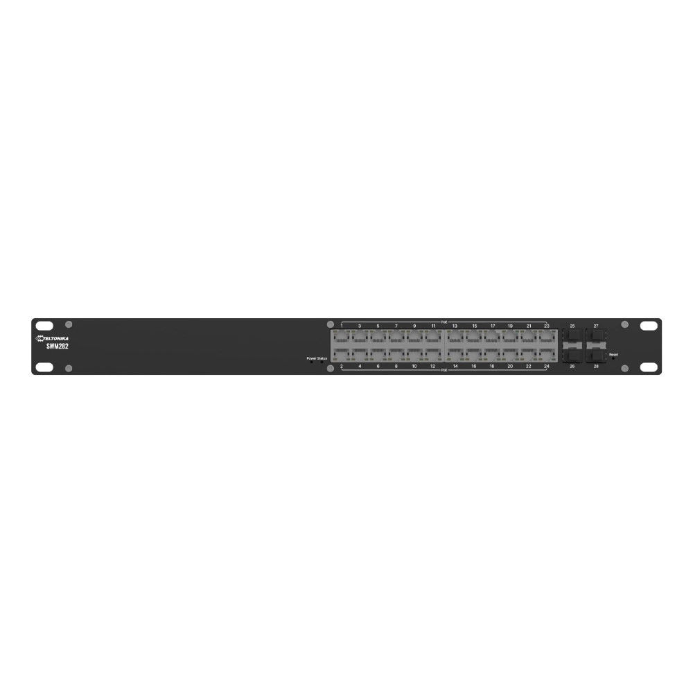 Switch|TELTONIKA|SWM282000200|Switch type Managed|Switch layer L2|24xRJ-45 ports|Power over Ethernet (PoE) Yes|24xPower over Ethernet plus (PoE+) ports quantity|SWM282