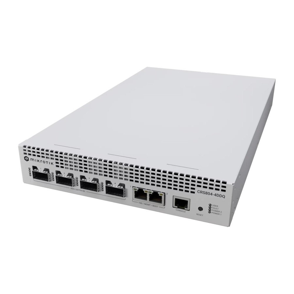 Switch|MIKROTIK|CRS804 DDQ|2xRJ-45 ports|4xQSFP56 ports quantity|CRS804-4DDQ-HRM