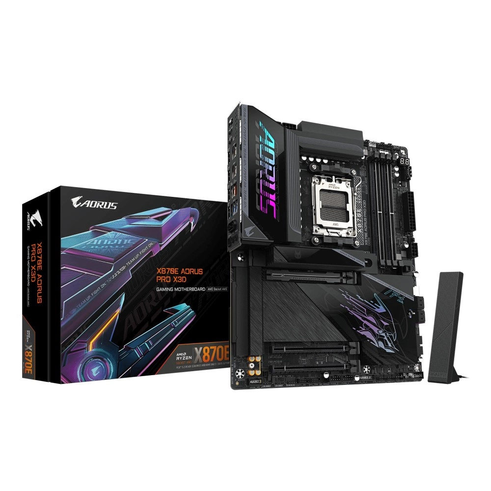 Mainboard|GIGABYTE|AMD X870E|Socket AM5|ATX|RAM DDR5-SDRAM|4xSlots|Wi-Fi Yes|Bluetooth Yes|4xNumber of M.2 (M) slots|GIGABYTE X870E AORUS PRO X3D|X870EAPROX