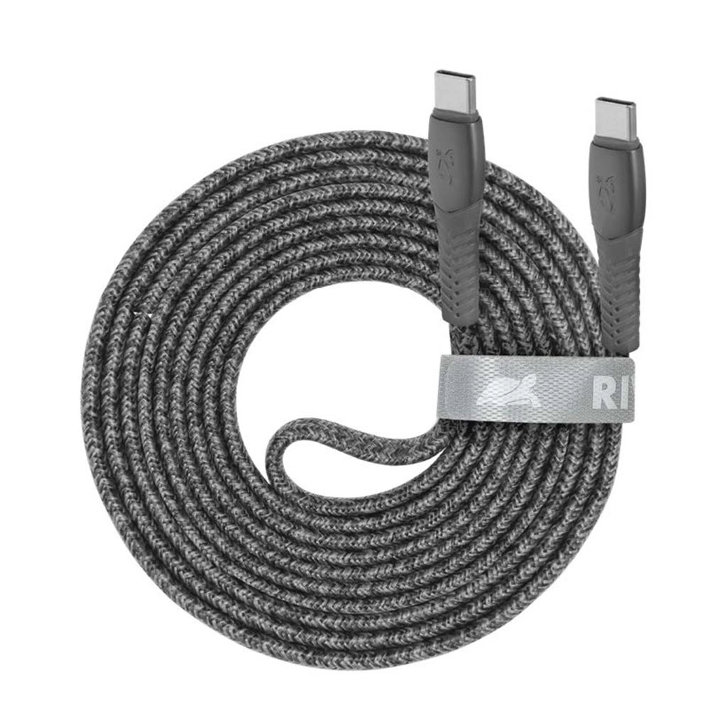 CABLE USB-C TO USB-C 2.1M/GREY PS6105 GR21 RIVACASE