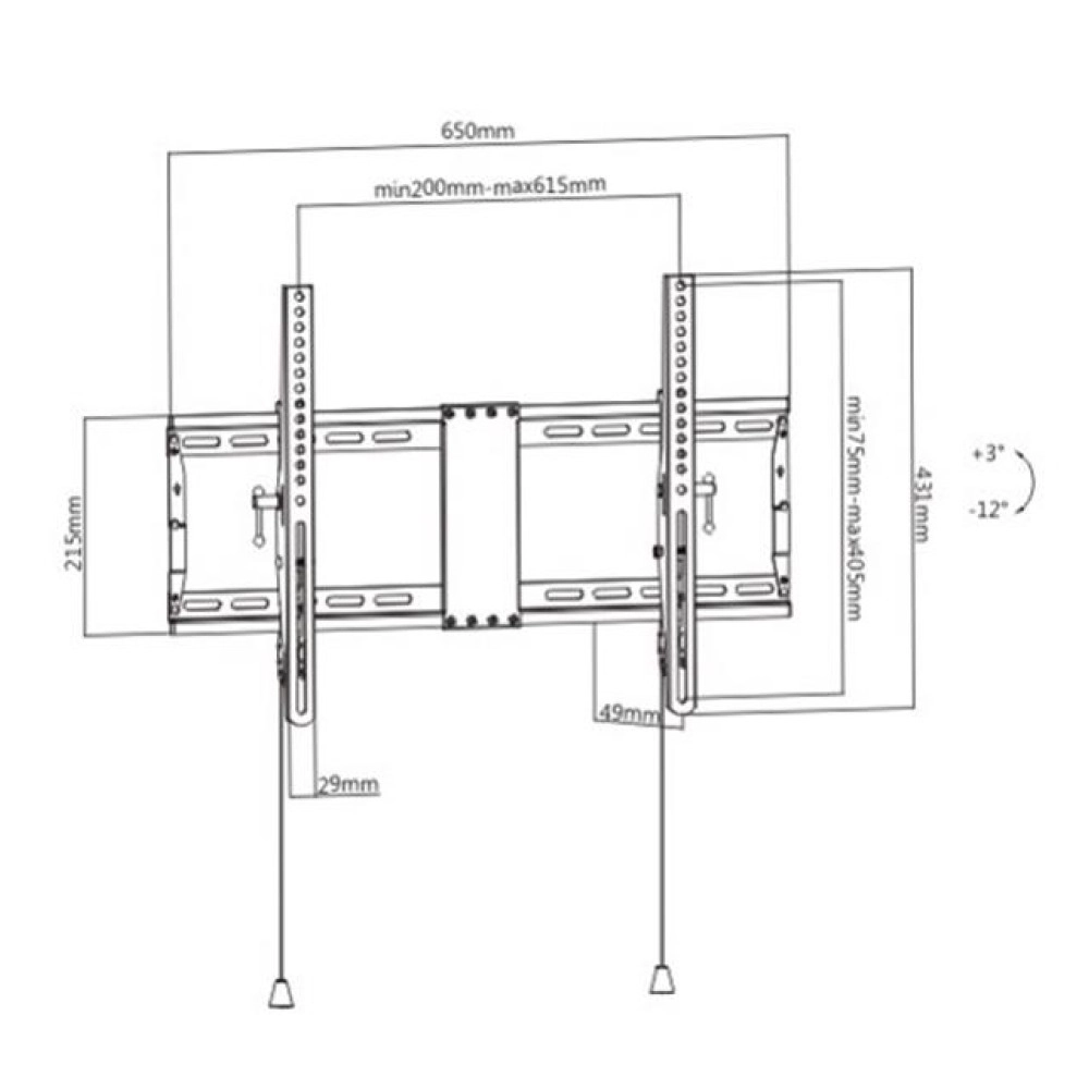 TV SET ACC WALL MOUNT 37-80