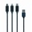 CABLE USB CHARGING 3IN1 1M/BLACK CC-USB2-AM31-1M GEMBIRD