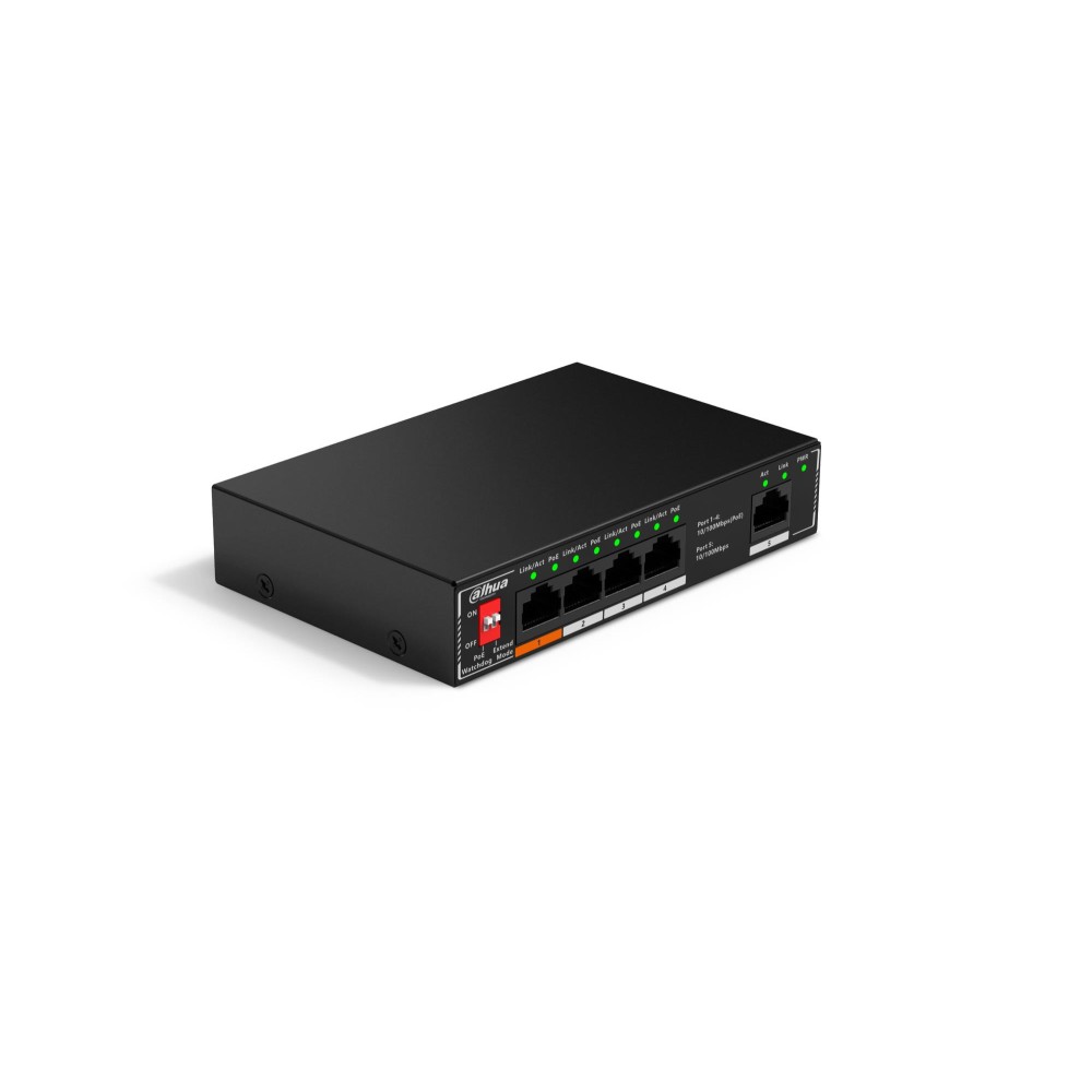 Switch|DAHUA|PoE ports 4|60 Watts|SF1005P