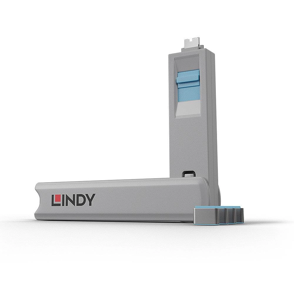 USB PORT BLOCKER 4PACK/BLUE 40465 LINDY