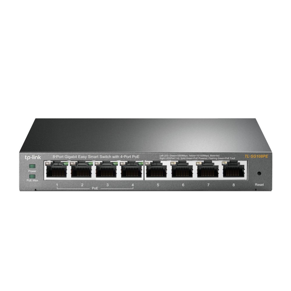Switch|TP-LINK|PoE ports 4|TL-SG108PE