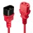 CABLE POWER IEC EXTENSION 0.5M/RED 30476 LINDY