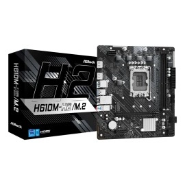 Mainboard|ASROCK|Intel H610|LGA1700|Micro-ATX|Memory DDR4|Memory slots 2|1xPCI-Express 3.0 1x|1xPCI-Express 4.0 16x|1xM.2|2xHDMI|4xUSB 2.0|2xUSB 3.2|1xPS/2|1xRJ45|3xAudio port|H610M-H2/M.2