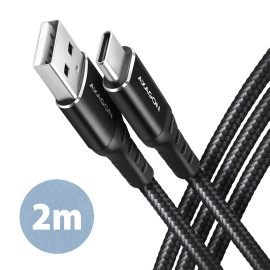 CABLE USB-C TO USB2.0 2M/BLACK BUCM-AM20AB AXAGON