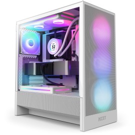 Case|NZXT|H5 FLOW RGB 2024|MidiTower|Case product features Transparent panel|Not included|ATX|EATX|MicroATX|MiniITX|Colour White|CC-H52FW-R1