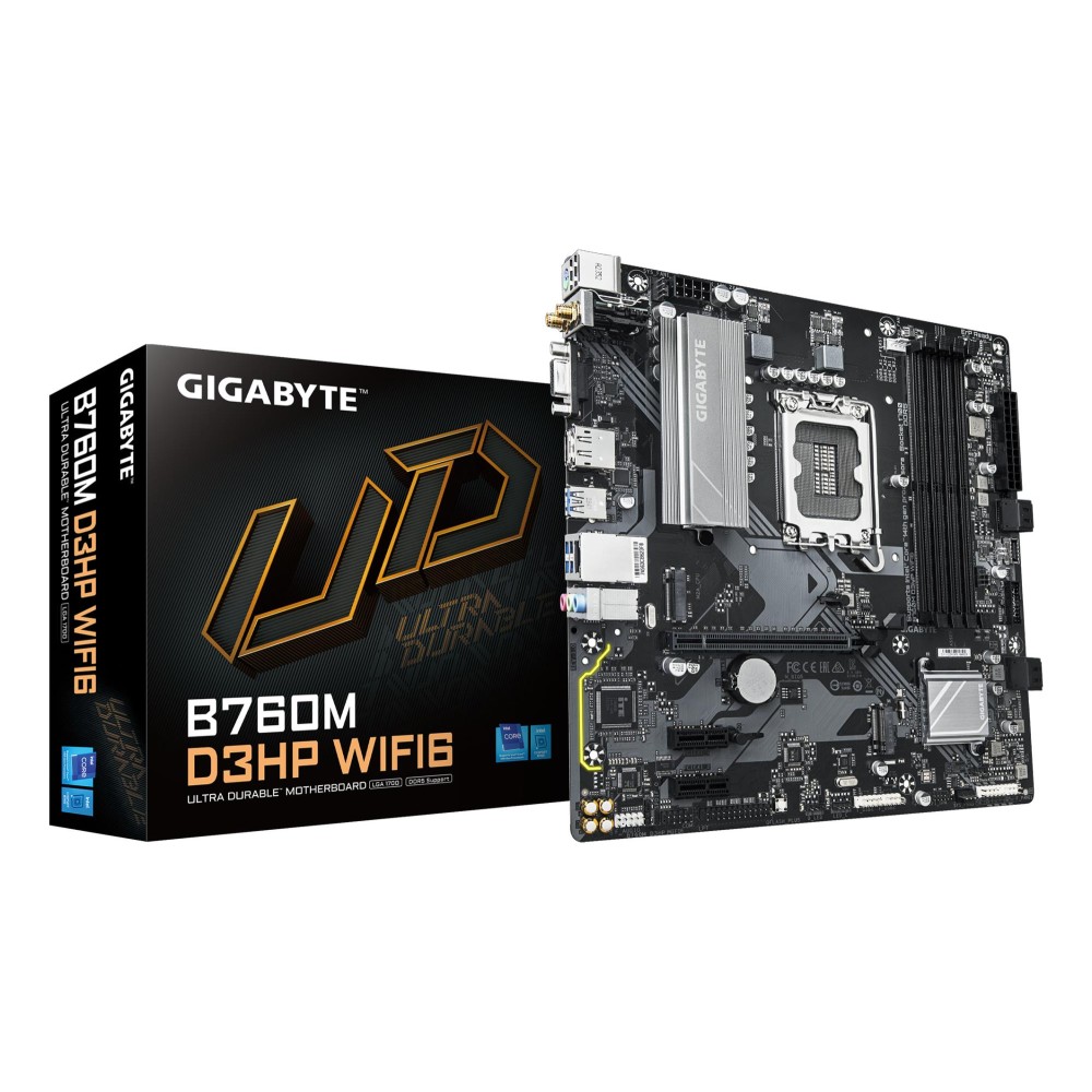 Mainboard|GIGABYTE|Intel B760 Express|LGA1700|Micro-ATX|Memory DDR5|Memory slots 4|B760MD3HPWIFI61.0
