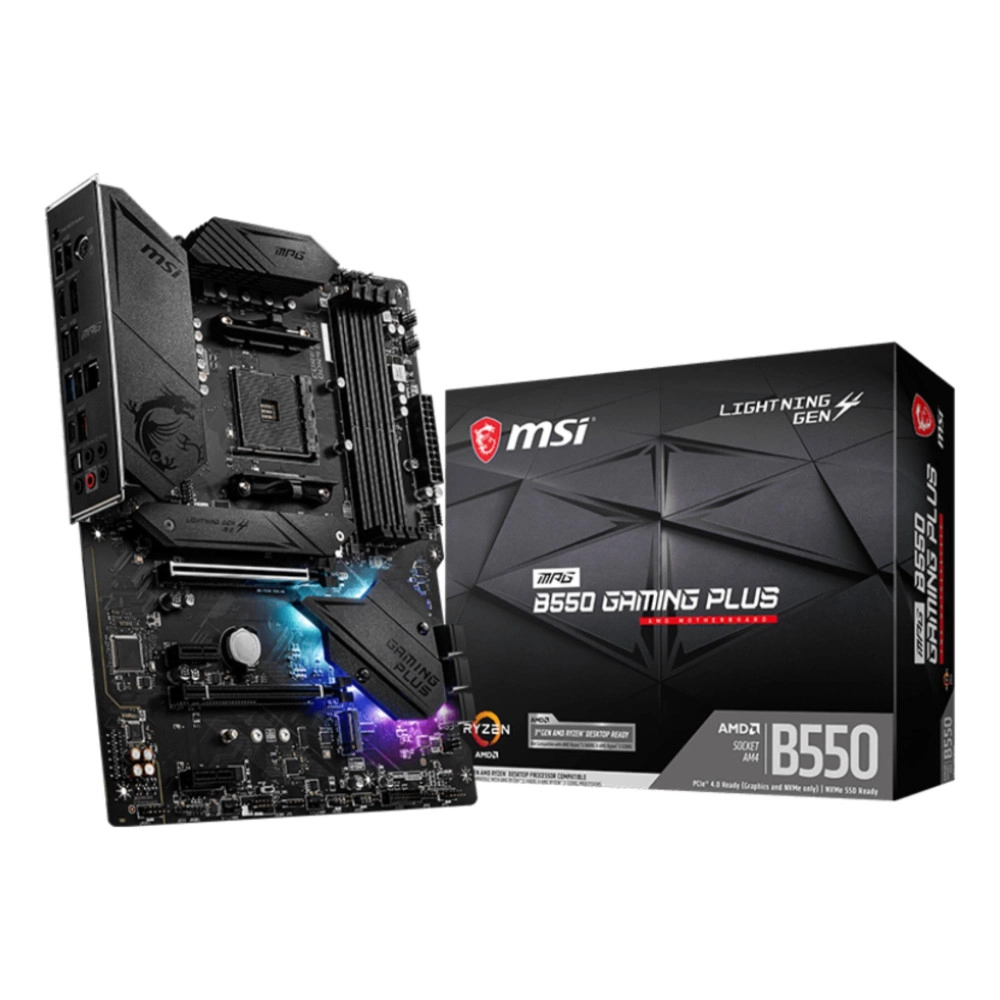Mainboard|MSI|AMD B550|SAM4|ATX|2xPCI-Express 3.0 1x|1xPCI-Express 3.0 4x|2xM.2|1xPCI-Express 4.0 1x|Memory DDR4|Memory slots 4|1xHDMI|1xDisplayPort|2xAudio-In|3xAudio-Out|4xUSB 2.0|1xUSB type C|3xUSB 3.2|1xPS/2|1xOptical S/PDIF|1xRJ45|MPGB550GAMINGP