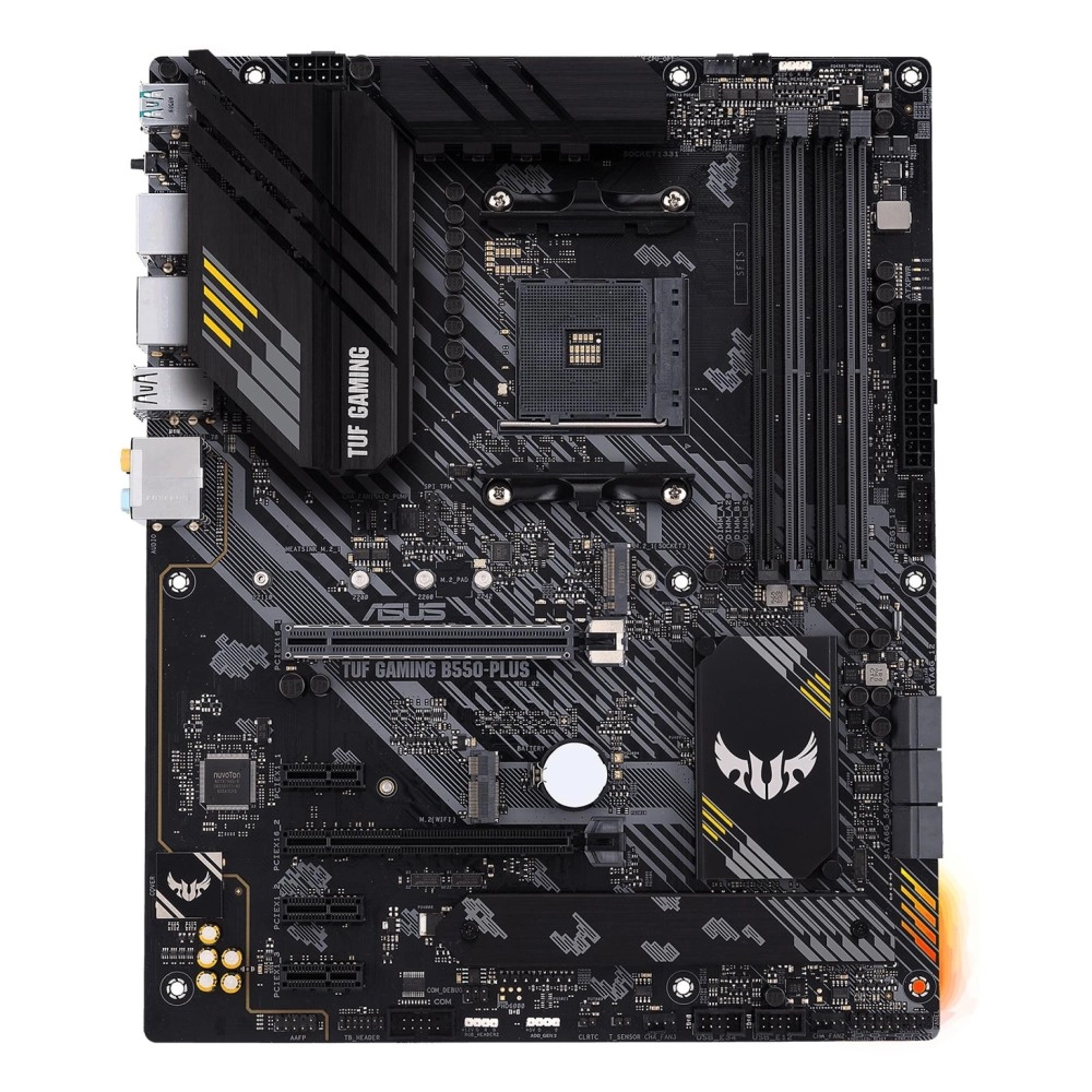 Mainboard|ASUS|AMD B550|SAM4|ATX|3xPCI-Express 3.0 1x|1xPCI-Express 3.0 16x|2xM.2|1xPCI-Express 4.0 16x|Memory DDR4|Memory slots 4|1xHDMI|1xDisplayPort|1xUSB type C|5xUSB 3.2|1xOptical S/PDIF|1xRJ45|5xAudio port|TUFGAMINGB550-PLUS