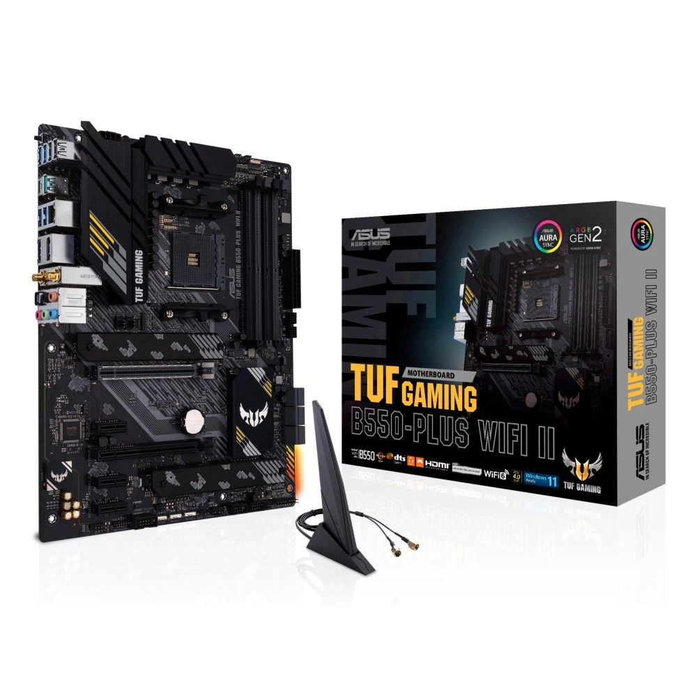 Mainboard|ASUS|AMD B550|SAM4|ATX|Memory DDR4|Memory slots 4|1xPCI-Express 3.0 1x|1xPCI-Express 3.0 4x|1xPCI-Express 4.0 16x|2xM.2|1xHDMI|1xDisplayPort|2xAudio-In|3xAudio-Out|2xUSB 2.0|1xUSB type C|5xUSB 3.2|1xOptical S/PDIF|1xRJ45|TUFGAMB550-PLUSWIFI