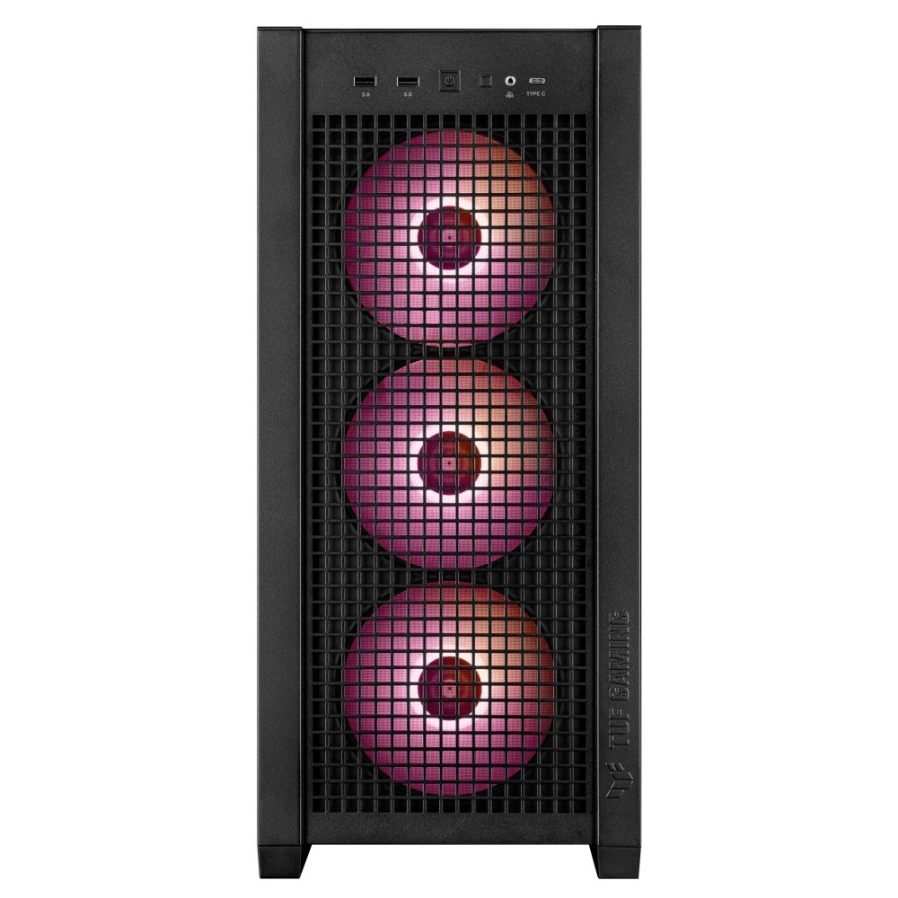 Case|ASUS|TUF Gaming GT302 ARGB|MidiTower|Case product features Transparent panel|Not included|ATX|EATX|MicroATX|MiniITX|Colour Black|TUFGAMINGGT302ARGBBK