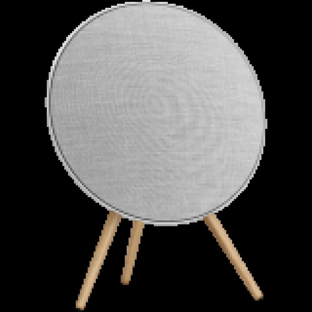 Beosound A9 5th Gen Speaker Natural Alu (Back Grey Mist/Cover Kvadrat Light Grey/Legs Oak)