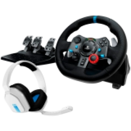 LOGITECH G29 Driving Force Racing Wheel for PS + Astro A10 - WHITE