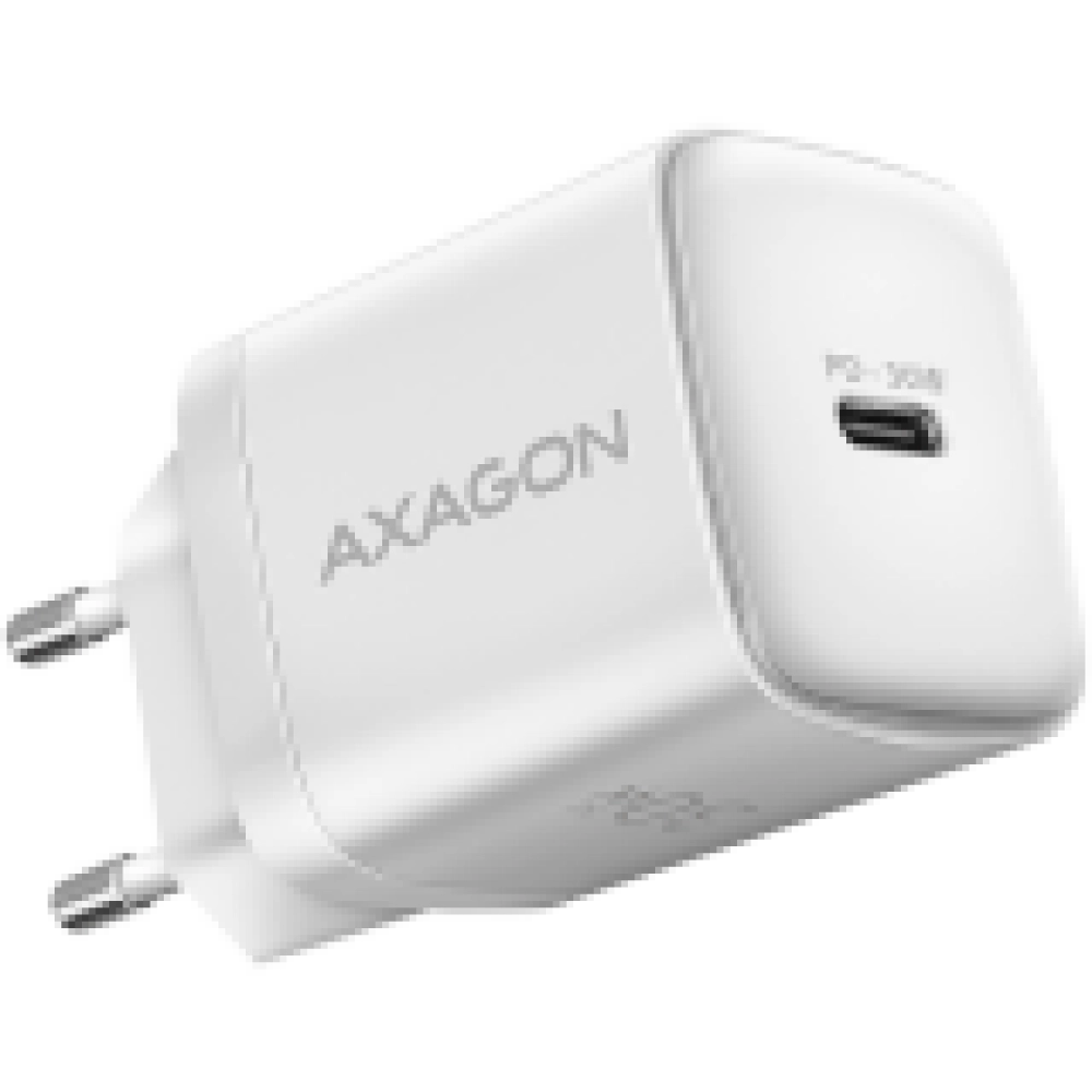 MOBILE CHARGER WALL USB-C 30W/1PORT WHITE ACU-PD30W AXAGON
