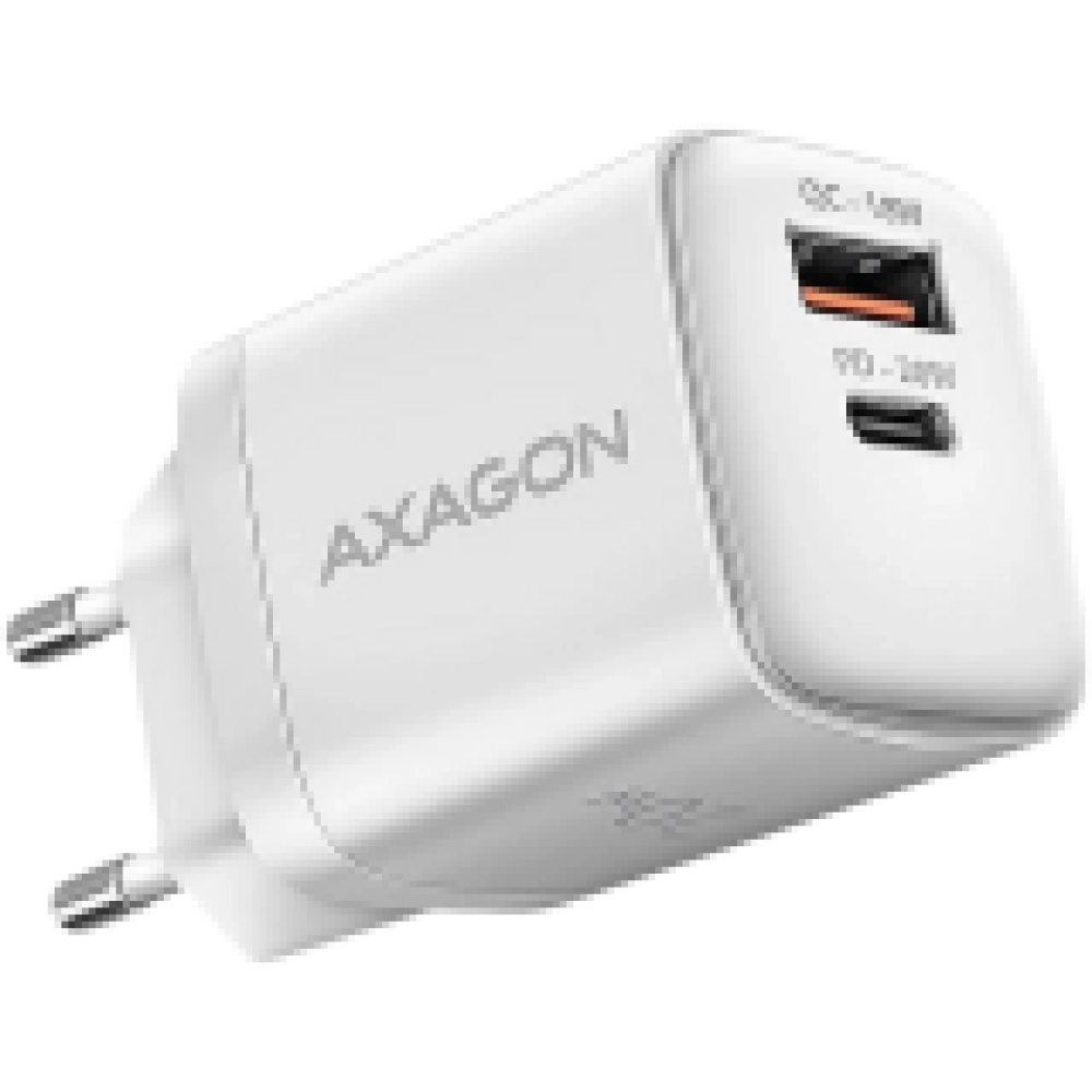 MOBILE CHARGER WALL USB 20W/2PORT WHITE ACU-PQ20W AXAGON