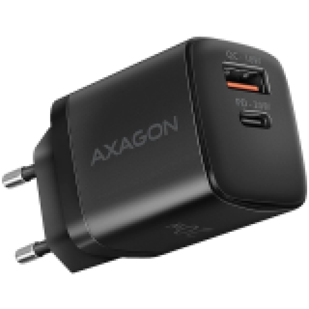 MOBILE CHARGER WALL USB 20W/2PORT BLACK ACU-PQ20 AXAGON