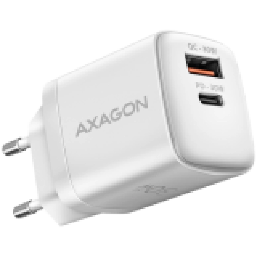 MOBILE CHARGER WALL USB 30W/2PORT WHITE ACU-PQ30W AXAGON