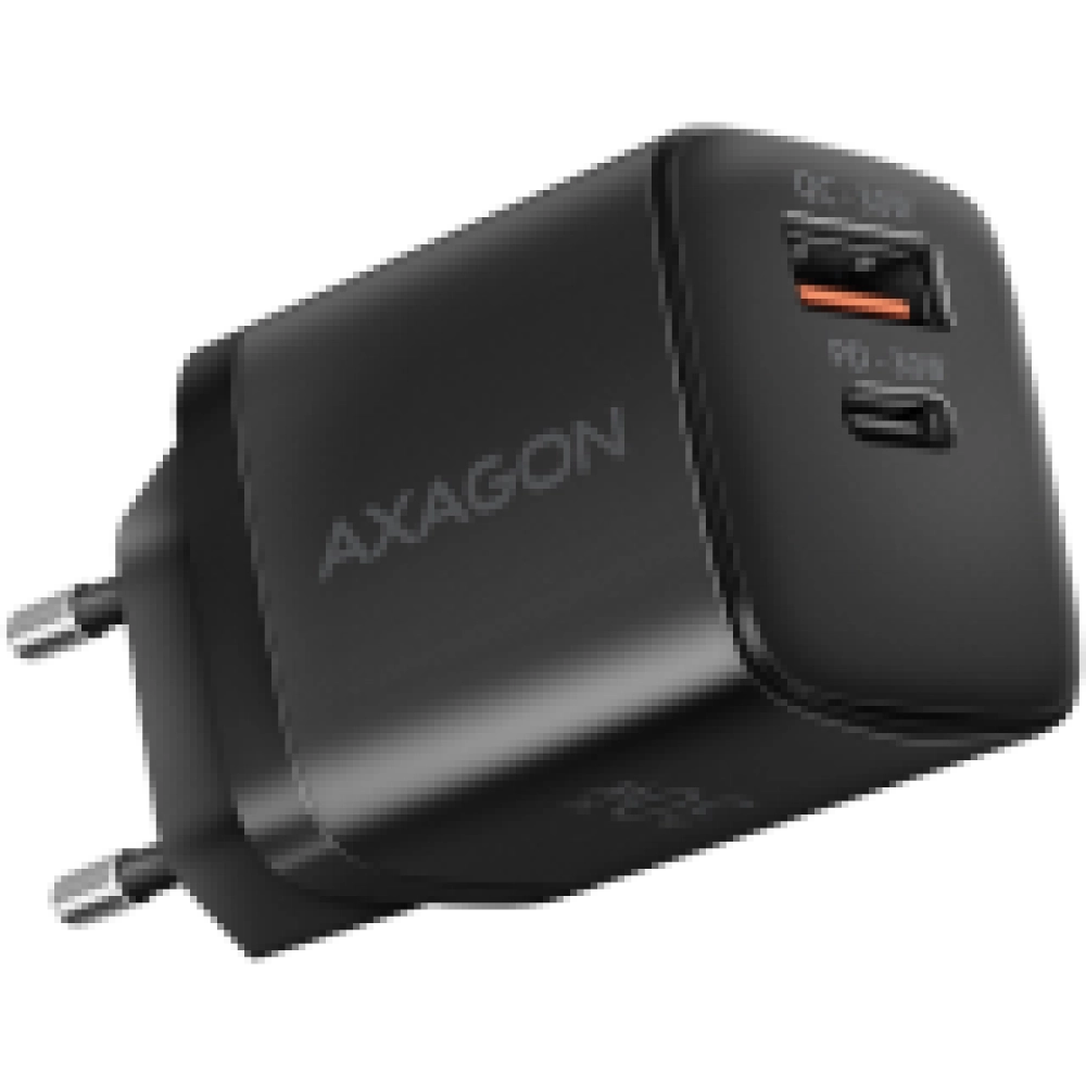 MOBILE CHARGER WALL USB 30W/2PORT BLACK ACU-PQ30 AXAGON