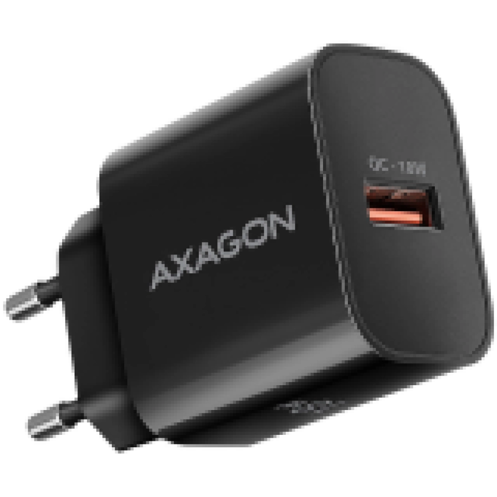 MOBILE CHARGER WALL USB 18W/1PORT BLACK ACU-QC18 AXAGON