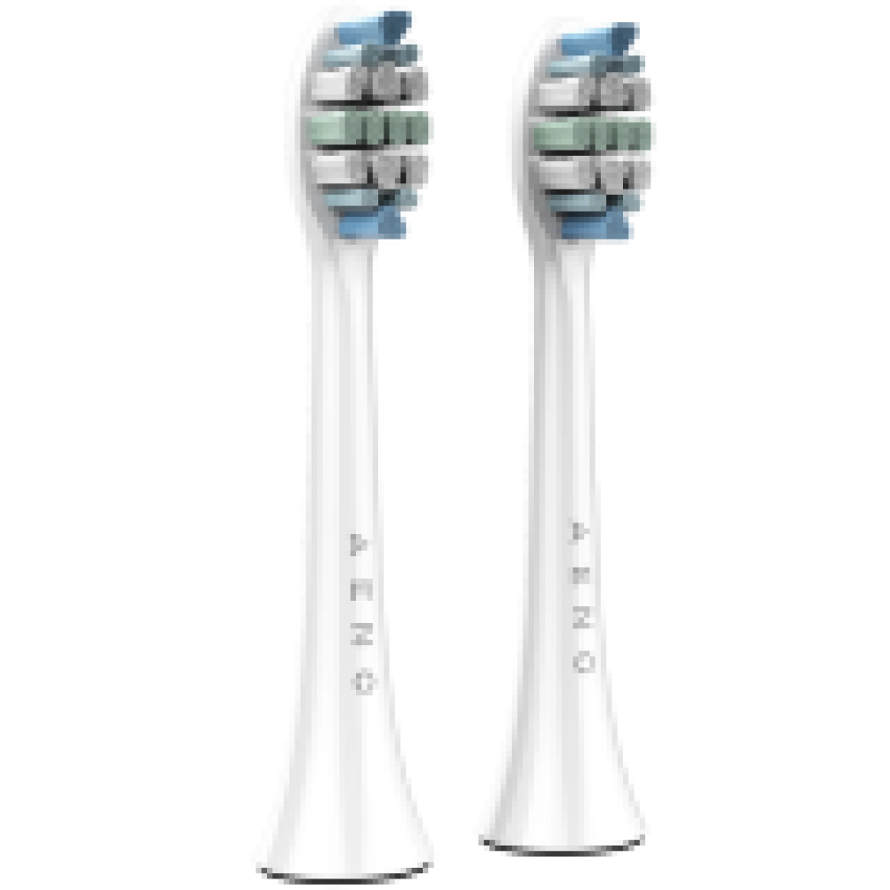 AENO Replacement toothbrush heads, White, Dupont bristles, 2pcs in set (for ADB0003/ADB0005 and ADB0004/ADB0006)