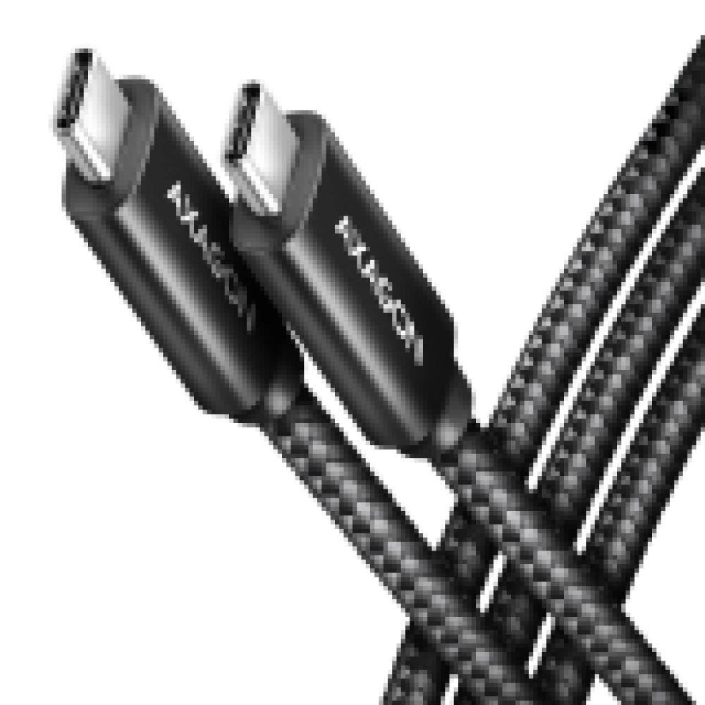 CABLE USB-C TO USB-C 2.5M 240W/BRAID BLK BUCM2-CM25AB AXAGON
