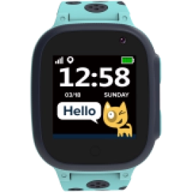 CANYON Sandy KW-34, Kids smartwatch, 1.44 inch colorful screen,  GPS function, Nano SIM card, 32+32MB, GSM(850/900/1800/1900MHz), 400mAh battery, compatibility with iOS and android, Blue, host: 52.9*40.3*14.8mm, strap: 230*20mm, 42g
